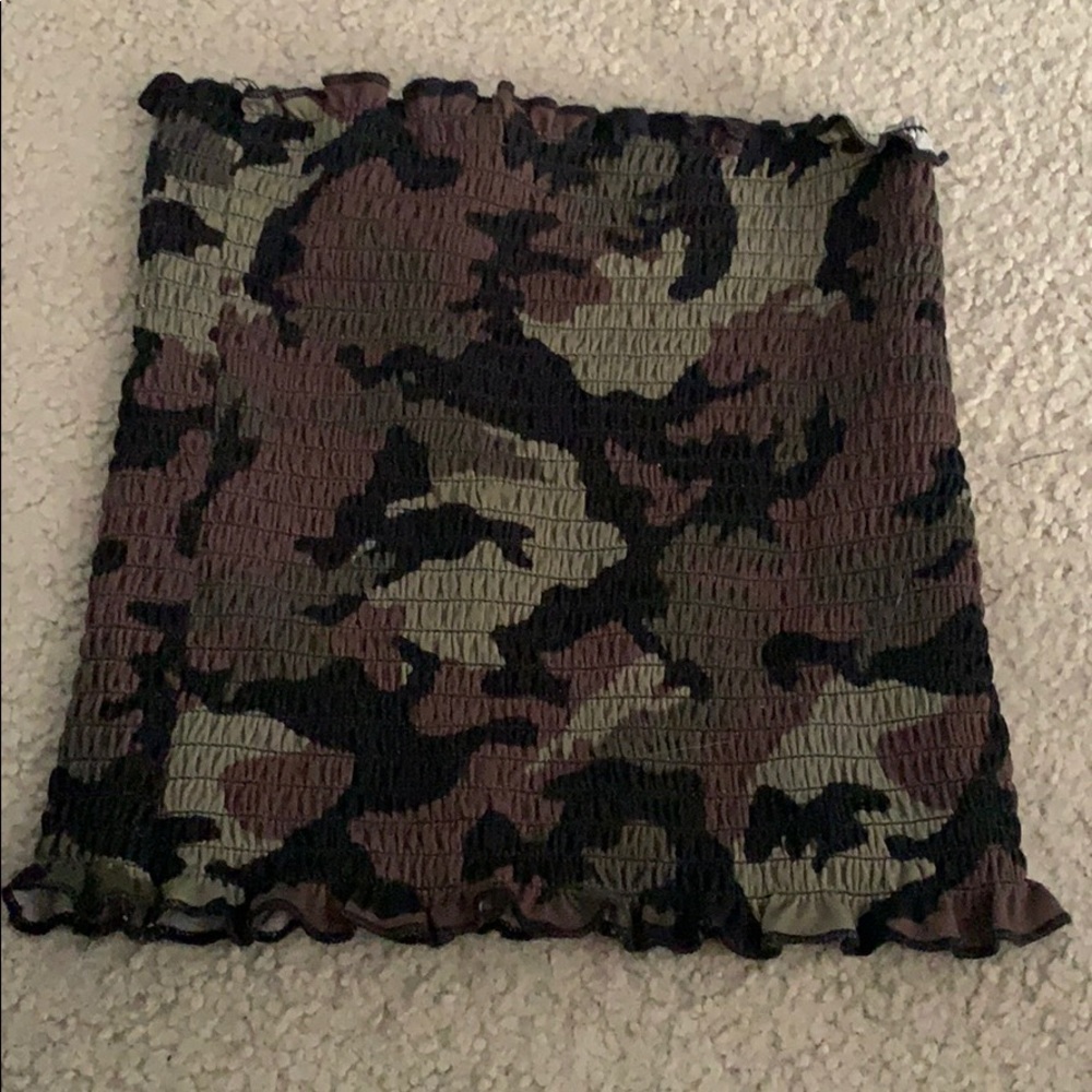 Camo tube top.